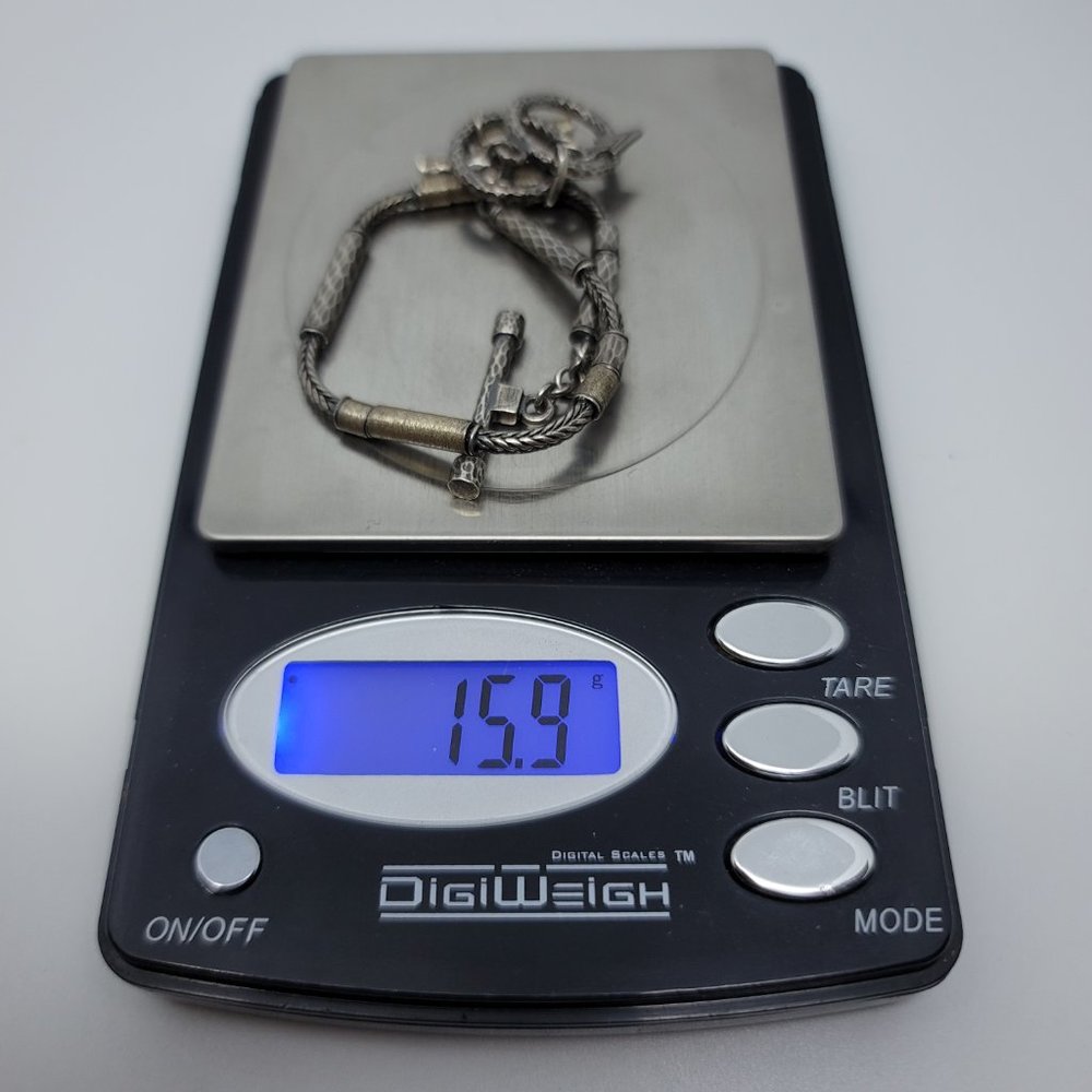 Sterling Textured Toggle Bracelet - image 3